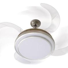 Ventilador Teto Retrátil Com Controle 110cm Cromado Bivolt