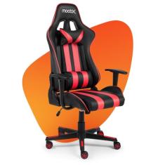 Cadeira Gamer Profissional MoobX Nitro Preto e Vermelha Ergonômica