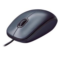 Mouse Logitech M90 USB com Fio Óptico 1000 DPI Ambidestro Preto, Cinza