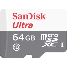 Cartão de Memória MicroSD Ultra 80mbps Classe 10 64GB - Sandisk