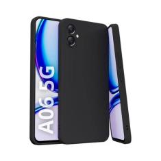 Capa Capinha Case Aveludada Compatível Para Samsung A06 5G - DB, Preto