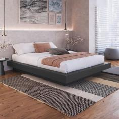 Cama Queen Zurique Grafite - Art In Móveis, Cinza, Moderno