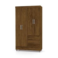 Guarda Roupa Solteiro 4 Portas 102 cm Rio Plus Imbuia - Pallazio