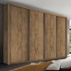 Guarda Roupa Casal Premium Liv 279,3cm 4 Portas 4 Gavetas Espresso Móveis