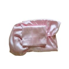 Jogo De Cama Cetim Solteiro 2 Peças Lençol Elástico + Fronha Antifrizz 2 Abas Rosa