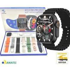 Relógio digital smart watch K9 Ultra Max com 7 pulseiras e capa de pro