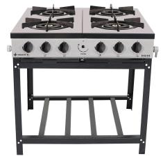 Fogão Profissional 4 Bocas Venâncio Linha Bravo Br4b