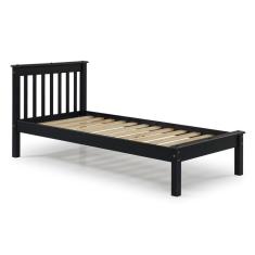 Cama Solteiro Inglesa Em Madeira Maciça Mv Outlet Preto