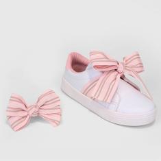Tênis Infantil Tininha Laço Bicolor Menina-Feminino