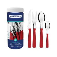 Faqueiro Tramontina New Kolor Lâminas Aço Inox Cabos Polipropileno Ver