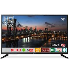 Smart TV LED 32&quot; HD HQ HQSTV32NP Netflix Youtube 2 HDMI 2 USB Wi-Fi