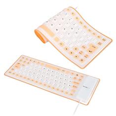 Teclado de silicone, teclado flexível dobrável com fio USB, 85 teclas, design totalmente selado, teclado macio silencioso, à prova d'água, para PC, notebook, laptop ()