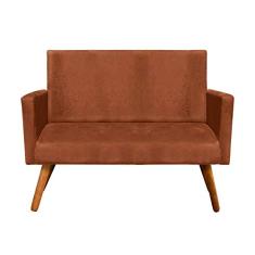 Sofá Retrô Namoradeira Nina 2 Lugares Suede - D'Rossi