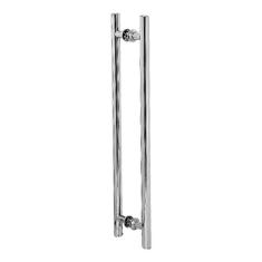 Puxador Para Portão Social Polido 80cm, MetalCromo, Alto Brilho
