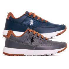 Kit 2 Tenis Masculino Sapatenis da Polo Elite casual cadarço sapato