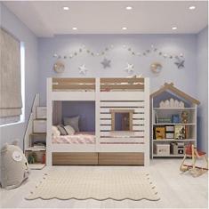 Beliche Infantil Star Plus com Janela Casatema Branco/montana