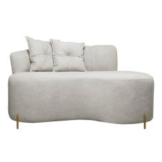 Sofá Namoradeira 2 Lugares Grécia  Conceito Orgânico 145cm Bouclê Bege SOFA STORE