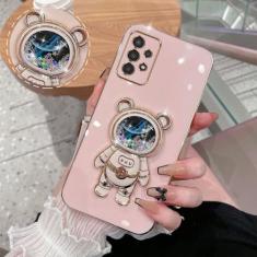 Capa macia de telefone astronauta para Samsung galaxy A32 A52 A52S A72 A51 A71 A20S A21S A22 A54 A34 A53 A73 A33 A23 A14 A13 A50 30, rosa, para Samsung A32 4G