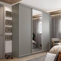 Guarda-roupa Casal 100% Mdf Bp com 3 Portas e 1 Espelho Geneve Urbi