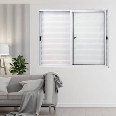 Janela de Alumínio Veneziana 100x150cm 3 Folhas Fortline Branco