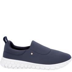 Tênis Feminino Casual Slip On Elastano Usaflex - Azul-Feminino