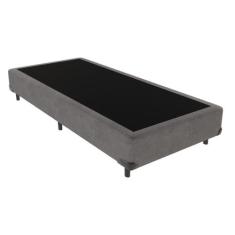 Cama Box Solteiro Branco Madeira 88x188 - Kaza Mix, Cinza