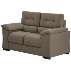 Sofá 2 Lugares Suede Decore Cascaya Linoforte, Castanho, 2