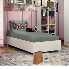 Cama Solteiro Mônaco Tcil Móveis Branco
