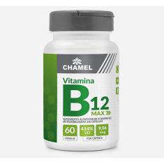 Vitamina B12 Metilcobalamina - Alto teor 9,94 mcg. 60 cáps. - Chamel