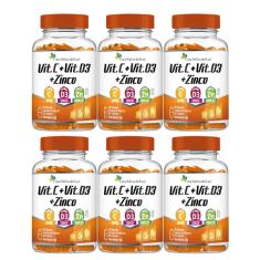 6x Vitamina C + Vitamina D3 + Zinco 60 Caps Flora Nativa