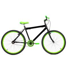Bicicleta Masculina Aro 26 Mtb Alumínio Colorido Cor Preta E Verde