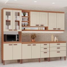 Cozinha Modulada Completa Ester New 100% MDF Tuboarte 10 Portas e 6 Ga