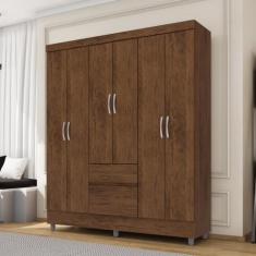 Guarda-Roupa Casal 6 Portas 2 Gavetas Panama - Vila Rica