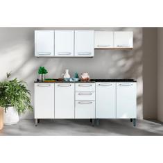 Kit de Cozinha Completa 4 Peças Evidence (2 Armários + 2 Balcões) C4P58 Branco - Bertolini