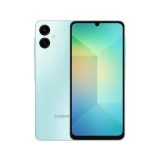 Smartphone Samsung Galaxy A06 4G 128GB 4GB RAM Câmera Traseira de 50MP Selfie 8MP Tela 6.7" Verde Claro