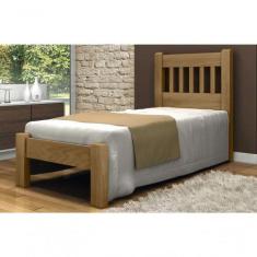 Cama de Solteiro Lisboa de Madeira Maciça Angelim Pedra Tauari Imbuia 