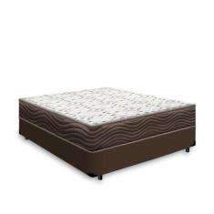 Cama Box com Colchão de Espuma D45 Ortobom Iso 150 Casal 138 cm, Marro