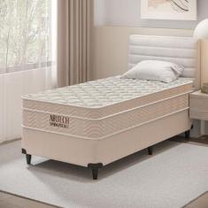 CAMA BOX SOLTEIRO COLCHÃO MOLAS ENSACADAS AIRTECH SPRINGPOCKET 078x188