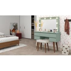 Penteadeira Camarim Strass com Banqueta Verde Bellagio - Patrimar - Pa