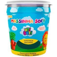 Pote massa de modelar 500g Verde Escuro Massinha Uti GuTi