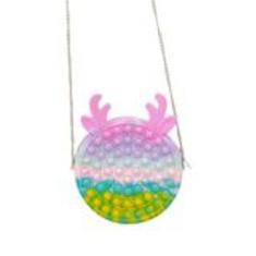 Bolsa Infantil Silicone Fidget Toys Pop It Brinquedo Anti Stress Bolha