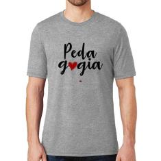 Camiseta Pedagogia por amor - Foca na Moda, Cinza, GGG