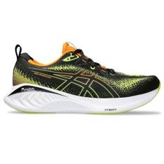 ASICS Tênis masculino, Preto neon limão, 40