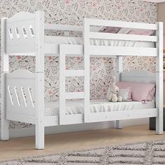 Cama Beliche Solteiro Perola Versátil Camas Fênix - Branco Branco