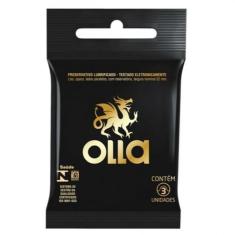 Camisinha Olla Lubrificado Com 3 Preservativos Masculinos