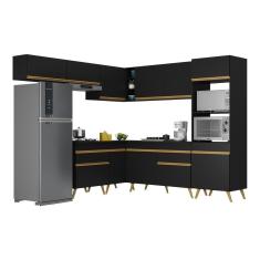 Armário De Cozinha Completa De Canto V2070 Dourado