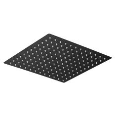 Ducha Chuveiro Slim Preto Quadrado Metal 30X30 Sem Braço