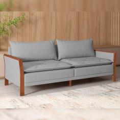 Sofá Texas Bipartido Mm Top 220cm Boucle/Cinza