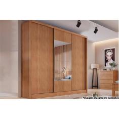 Guarda Roupa Casal 3 Portas E 6 Gavetas C/Espelho Arezzo Plus Freijo Cumaru - Novo Horizonte