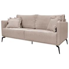 Sofa Liv 3 Lugares 220cm Pes Aço Linho 234 Areia Ezz
